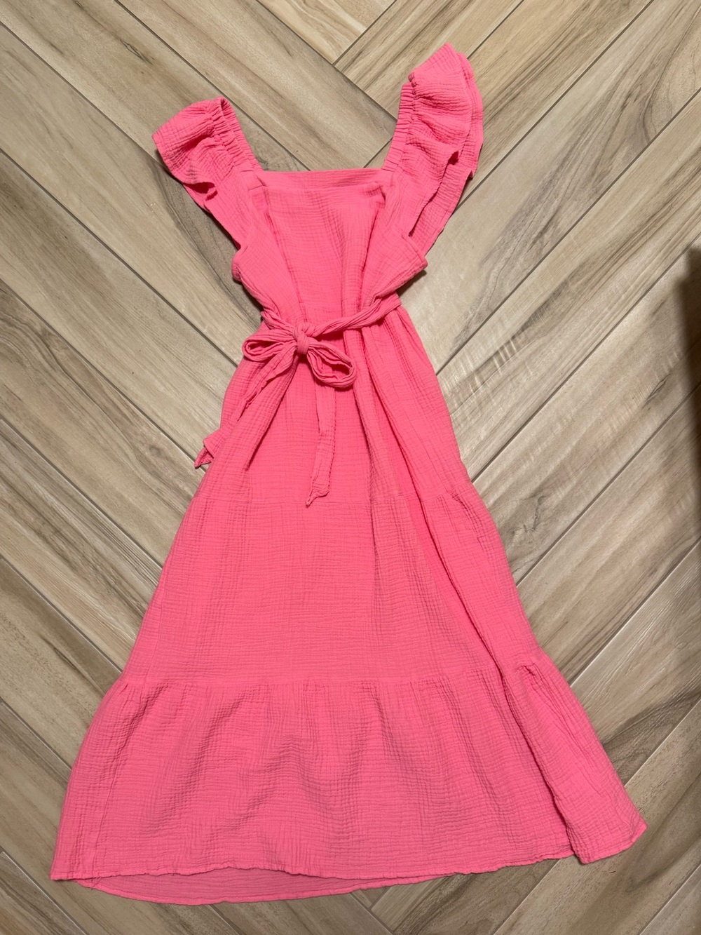 *NWOT* Mud Pie  Pink Textured Maxi Dress